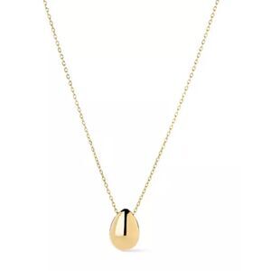 18K Gold Minimalist Teardrop Pendant Necklace TD8